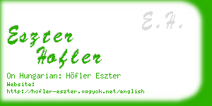 eszter hofler business card