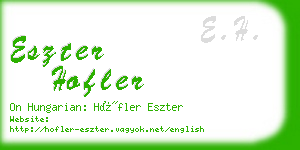 eszter hofler business card